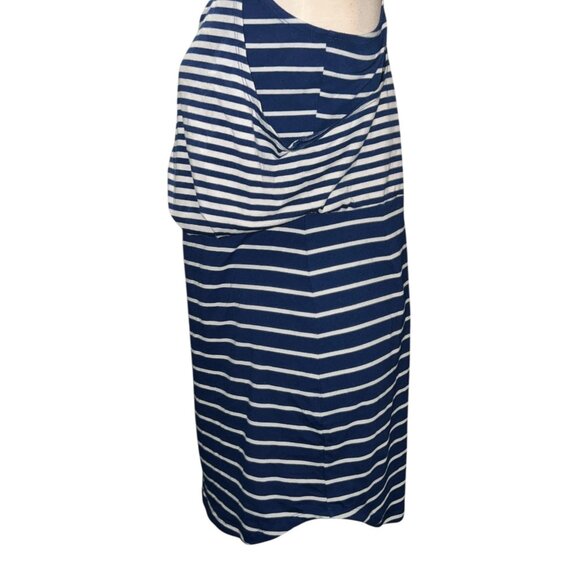 Jessica Simpson Blue & White Striped Sleeveless Tank Dress Large Racerback Casua - Picture 9 of 13